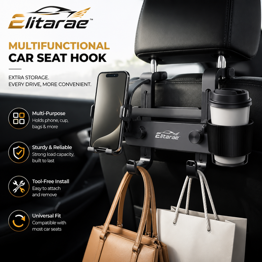 Elitarae™ FlexiDock Multifunctional Car Seat Hook Organizer